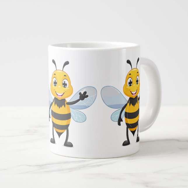 Caneca De Café Grande Abelha-europeia (Frente Esquerda)