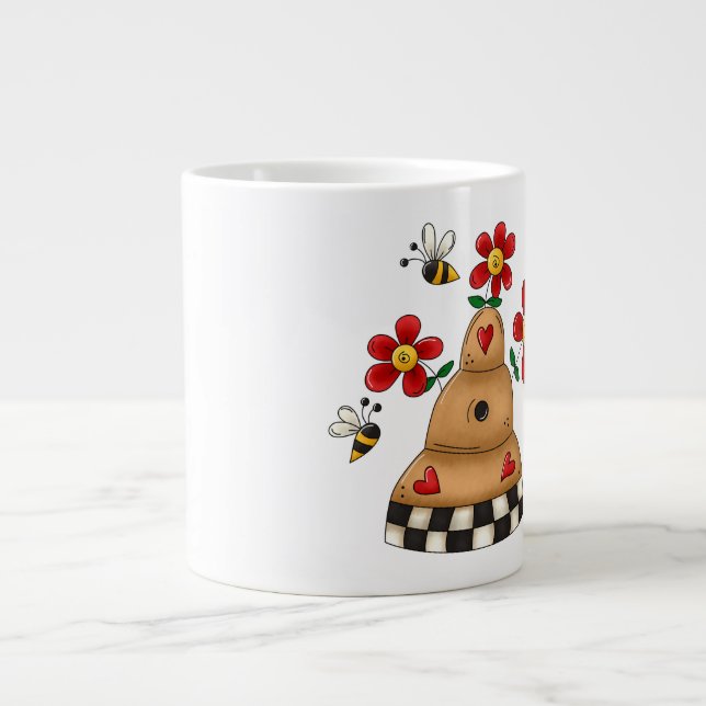 Caneca De Café Grande Abelha - Jumbo Mug (Frente)