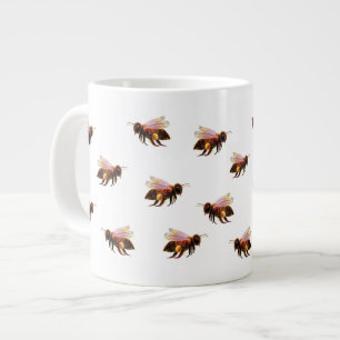 Caneca De Café Grande Abelhas de mel voando