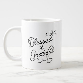 Caneca De Café Grande Abençoada e Grateful Mug (20oz)