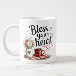 Caneca De Café Grande Abençoe Seu Coração