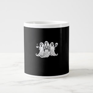 Caneca De Café Grande Abóbora segurando café assustador
