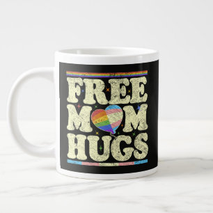 Caneca De Café Grande Abraços de Mãe Gratuitos Orgulho Lgbt