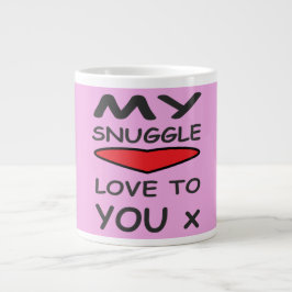 Caneca De Café Grande Abraços tipo mensagem de amor com design