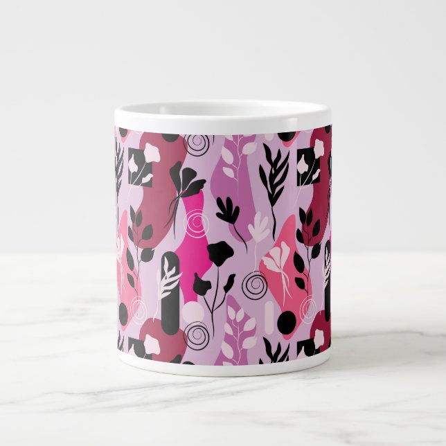 Caneca De Café Grande Abstract Botanics (Frente)