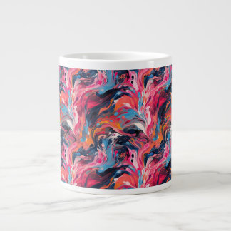 Caneca De Café Grande Abstract Paint 01