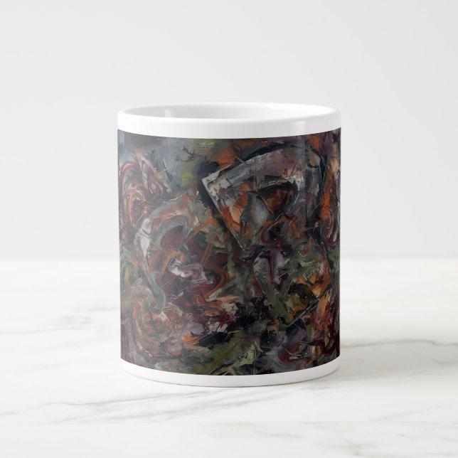 Caneca De Café Grande Abstrato (Frente)