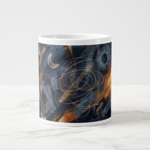 Caneca De Café Grande Abstrato