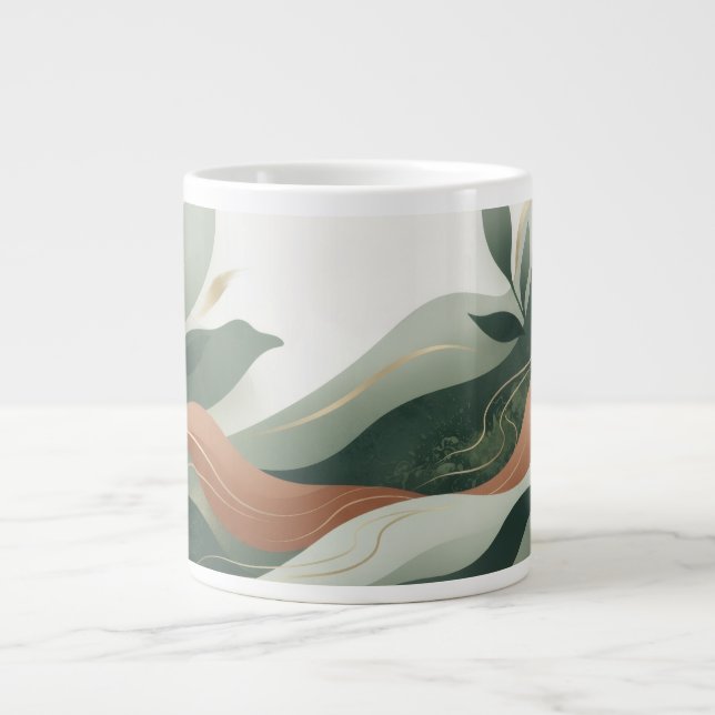 Caneca De Café Grande Abstrato (Frente)