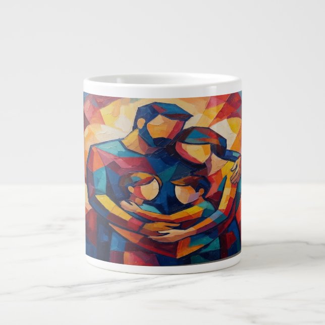 Caneca De Café Grande Abstrato (Frente)
