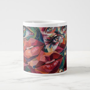 Caneca De Café Grande Abstrato