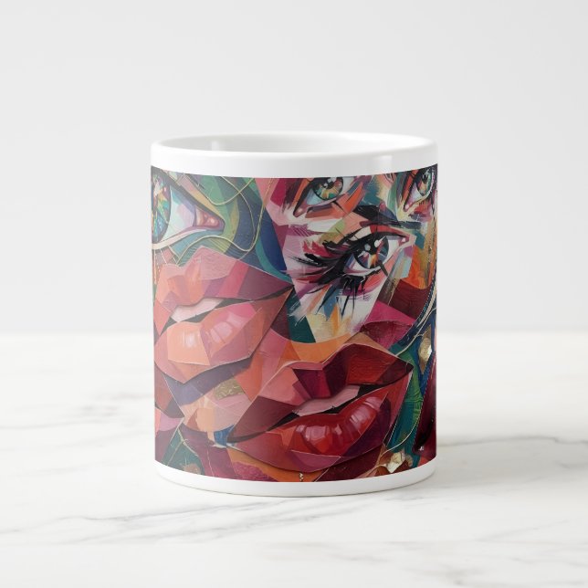 Caneca De Café Grande Abstrato (Frente)
