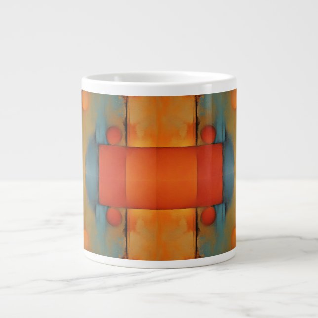Caneca De Café Grande Abstrato (Frente)