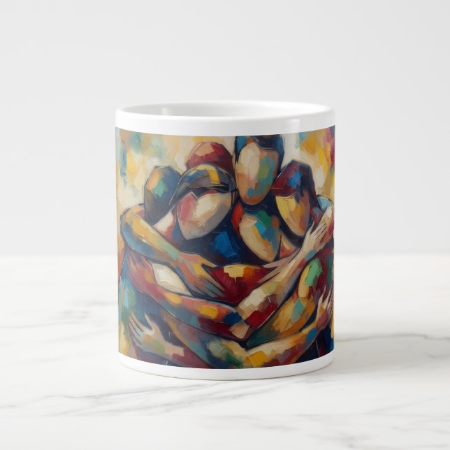 Caneca De Café Grande Abstrato (Frente)