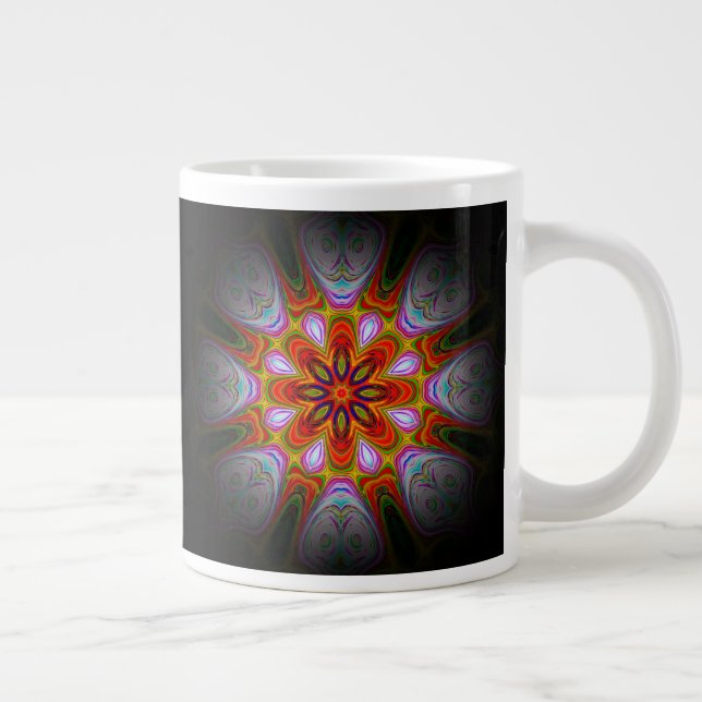 Caneca De Café Grande Abstrato Antiguidade (Direita)