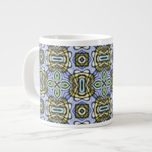 Caneca De Café Grande Abstrato artístico geométrico dos Damascos Céltico