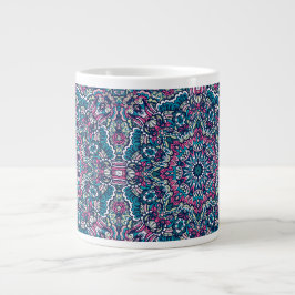 CANECA DE CAFÉ GRANDE ABSTRATO BOHO FESTIVE MANDALA PATTERN MUG