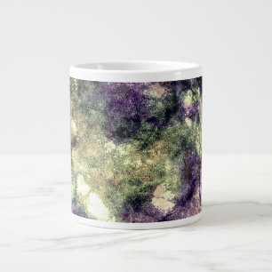 Caneca De Café Grande Abstrato cor-de-rosa púrpura verde-esverdeada, cor