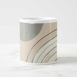 Caneca De Café Grande Abstrato de Espresso Mug Minimalista