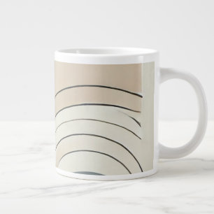 Caneca De Café Grande Abstrato de Espresso Mug Minimalista