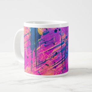 Caneca De Café Grande Abstrato de pintura de sol de verão