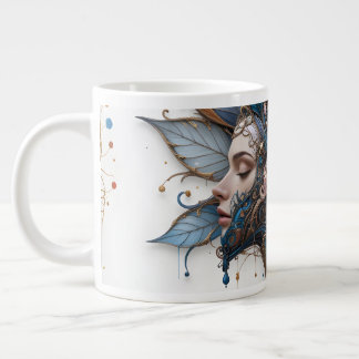 Caneca De Café Grande Abstrato floral