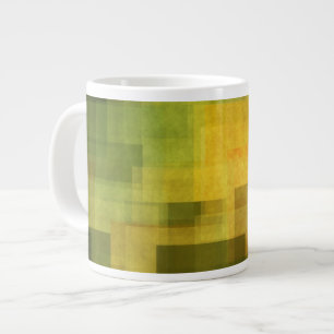 Caneca De Café Grande abstrato geométrico 2art vintage colorido