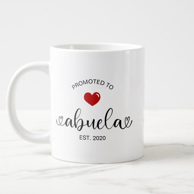 Caneca De Café Grande Abuela Established New Grandmother Gift (Esquerda)