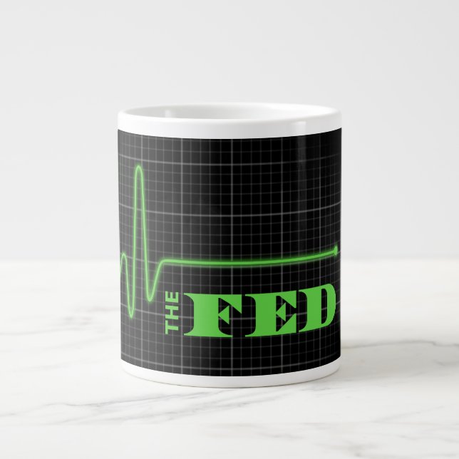 Caneca De Café Grande Acabar com o Fed deu em nada (Frente)