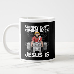Caneca De Café Grande Academia de Treino de Jesus Skinny Não Está Voltan