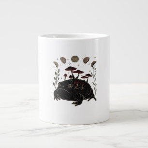 Caneca De Café Grande Academia Lua Witchy Goblincore Estética Sapo Cla