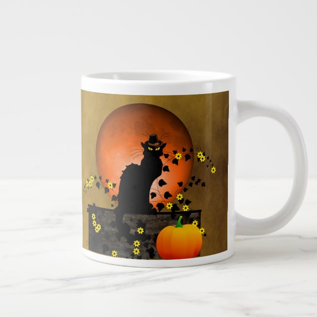 Caneca De Café Grande Ação de Graças de Chat Noir (Direita)