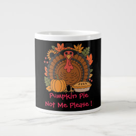 Caneca De Café Grande Ação de Graças, Peru Chef Engraçado, Grunhir, Mode