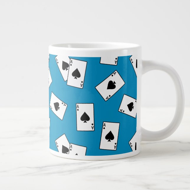 Caneca De Café Grande Ace Of Spades Poker Blackjack Casino Gamer (Direita)
