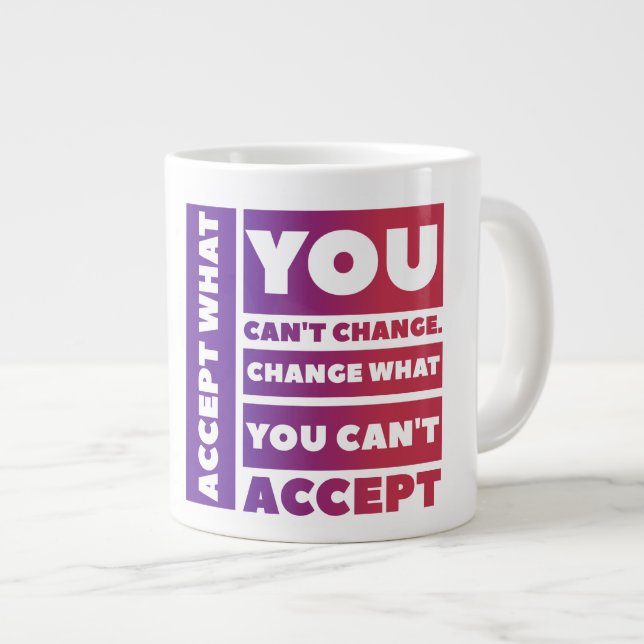 Caneca De Café Grande Aceitar - Presente Jumbo Mug (Frente Esquerda)