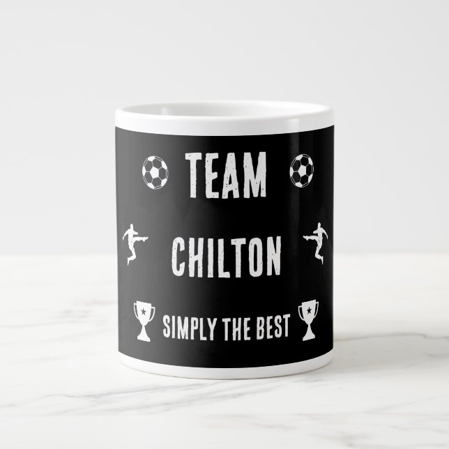 Caneca De Café Grande Acessórios de futebol (Frente)