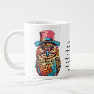Caneca De Café Grande Aconselhamento Engraçado De Uma Coruja
