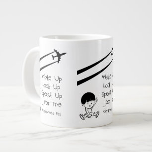 Caneca De Café Grande Acorde Olhe para Cima Fale por Mim Chemtrails Mata