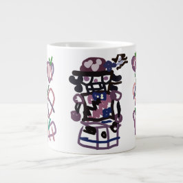 Caneca De Café Grande Acrátilio de noz ameixa