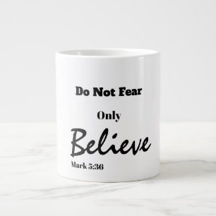 Caneca De Café Grande Acredite em Jumbo Mug de Escritura