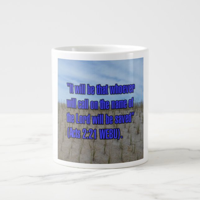 Caneca De Café Grande Acts 2:21 WEBU Mug (Frente)