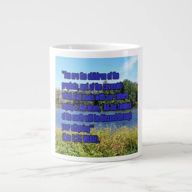 Caneca De Café Grande Acts 3:25 WEBU Mug (Frente)
