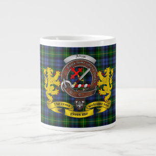Caneca De Café Grande Adam Clan Crachá & Tartan Jumbo Mug