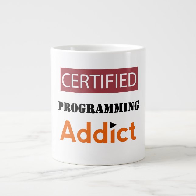 CANECA DE CAFÉ GRANDE ADDICAÇÃO DE ROGRAMING CERTIFICADA (Frente)