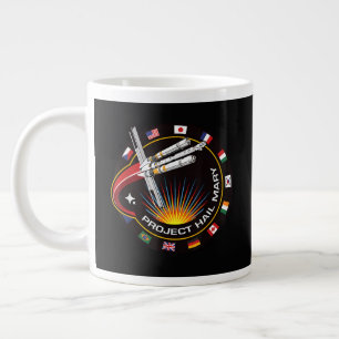 Caneca De Café Grande Adesivo de Missão Espacial