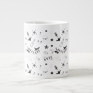 Caneca De Café Grande Adesivos Tattoo Flash Hope