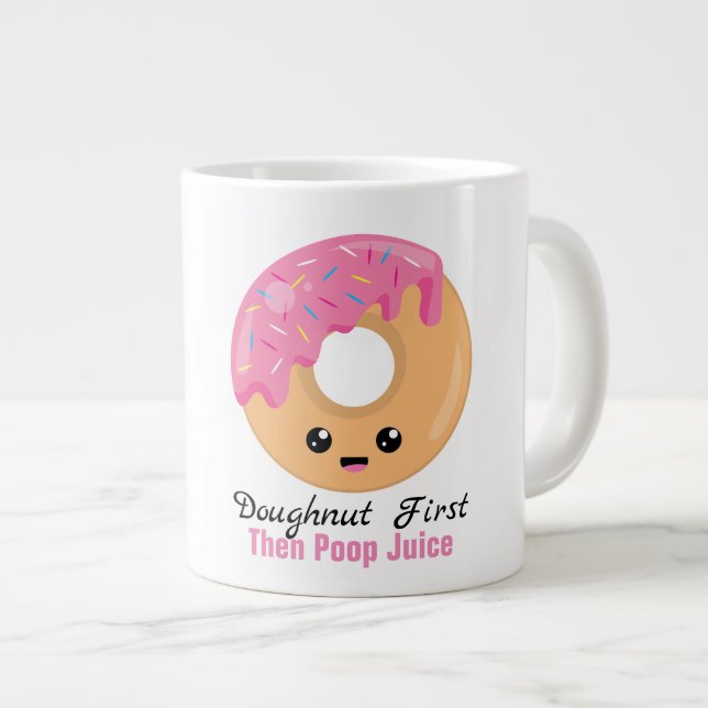 Caneca De Café Grande Adicionar seu texto - Jumbo Mug (Frente Esquerda)