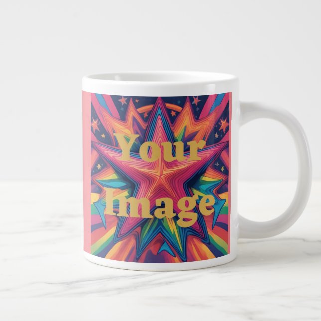 Caneca De Café Grande Adicione seu arquivo de fotos personalizado Jumbo  (Direita)
