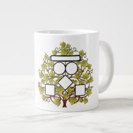 Caneca De Café Grande Adicione seu nome de família / Fotos - Jumbo Mug