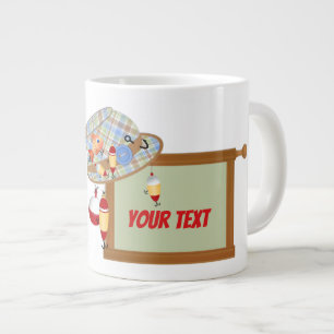 Caneca De Café Grande Adicione seu texto para presente Jumbo Mug